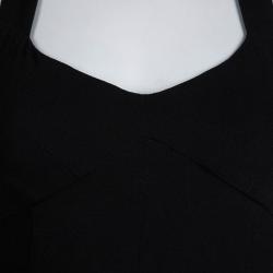 Pre Owned Dolce and Gabbana Black Knit Cross Back Bodycon Dress S