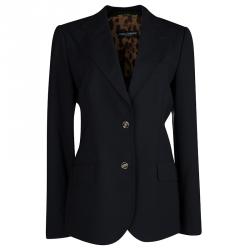 Pre Owned Dolce And Gabbana Black Pant Suit L