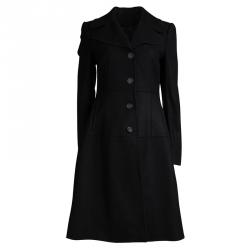 Pre Owned Dolce & Gabbana Black Wool Coat M