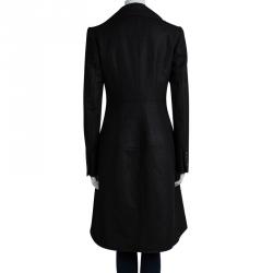 Pre Owned Dolce & Gabbana Black Wool Coat M