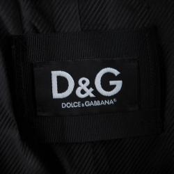 Pre Owned Dolce & Gabbana Black Wool Coat M