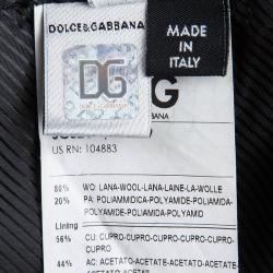 Pre Owned Dolce & Gabbana Black Wool Coat M