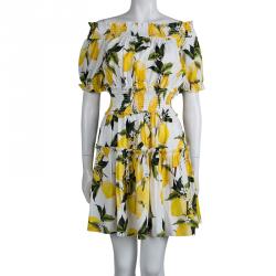 Dolce and gabbana lemon print cheap dress