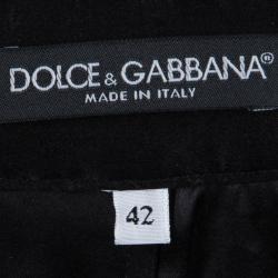 Pre Owned Dolce and Gabbana Black Lace Shorts M 