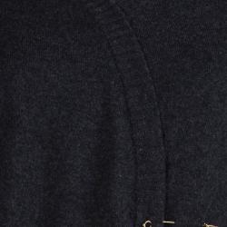 Pre Owned Dolce and Gabbana Grey Cashmere Crossover Cardigan M
