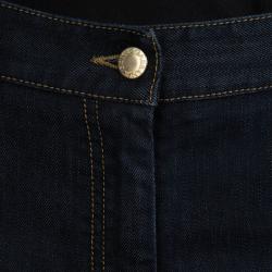 مملوكة مسبقًا Dolce And Gabbana Blue Dark Wash Straight Fit Jeans L