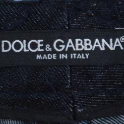 مملوكة مسبقًا Dolce And Gabbana Blue Dark Wash Straight Fit Jeans L