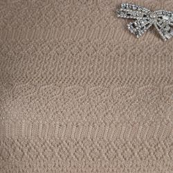 Pre Owned Dolce And Gabbana Beige Crochet Knit Sweater M