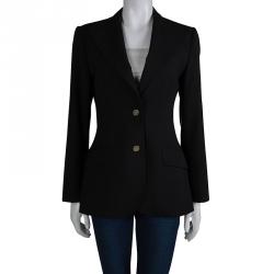 Pre Owned جاكيت بليزر دولتشي أند غابانا ببطانة نقشة فهد أسود M