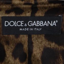 Pre Owned جاكيت بليزر دولتشي أند غابانا ببطانة نقشة فهد أسود M