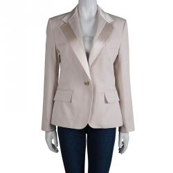 Pre Owned بليزر دولتشي أند غابانا قطن وردي فاتح L