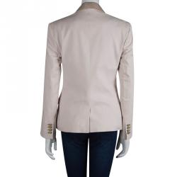 Pre Owned بليزر دولتشي أند غابانا قطن وردي فاتح L