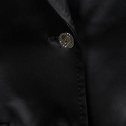 Pre Owned Dolce And Gabbana Black Satin Finish Blazer M