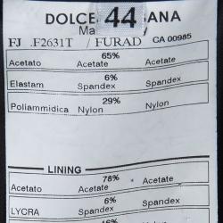 Pre Owned Dolce And Gabbana Black Satin Finish Blazer M