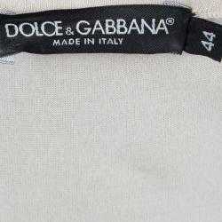 مملوكة مسبقًا Dolce and Gabbana Cream Scalloped Lace Top M