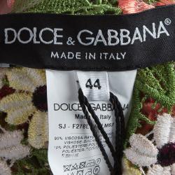 Pre Owned Dolce And Gabbana Multicolor Floral Lace Jacket M