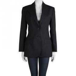 Pre Owned بليزر دولتشي أند غابانا  مقلم ياقة كلاسيكية M