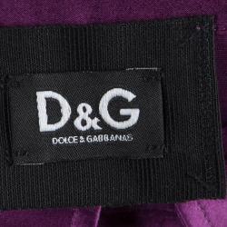 Pre Owned Dolce And Gabbana Purple Silk Long Sleeve Button Down Shirt S
