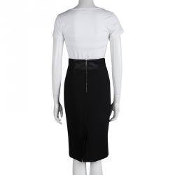 Pre Owned Dolce and Gabbana Black Wool Pencil Skirt S