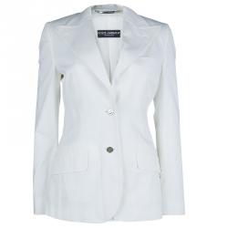 Pre Owned Dolce and Gabbana Classic White Blazer M