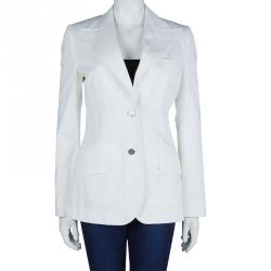 Pre Owned Dolce and Gabbana Classic White Blazer M
