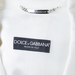 Pre Owned Dolce and Gabbana Classic White Blazer M