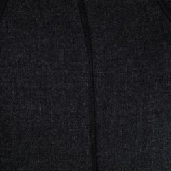 Pre Owned Dolce and Gabbana Grey Wool Short Sleeve Dress S