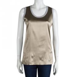 مملوكة مسبقًا تانك توب دولتشي أند غابانا ثنائي اللون بلا أكمام L