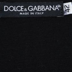 Pre Owned Dolce and Gabbana Black Embellished Sleeveless Tank Top M