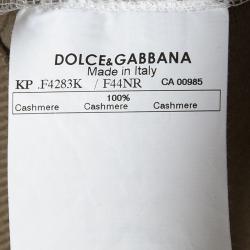 Pre Owned Dolce And Gabbana Brown Cashmere Embellished Sweater M