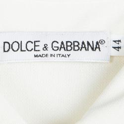 مملوكة مسبقًا قميص دولتشي أند غابانا تريكو كريمي طبقتين أكمام طويلة M