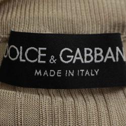 Pre Owned Dolce & Gabbana Beige Knit Cardigan S