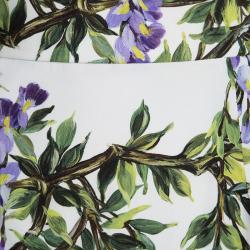 مملوكة مسبقًا تنورة ميدي دولتشي اند غابانا حرير مورد بيج L