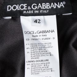 Dolce and Gabbana Black Long Sleeve Midi Dress M