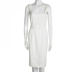 مملوكة مسبقًا فستان دولتشي أند غابانا بلا أكمام بحزام كريمي M