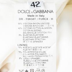 مملوكة مسبقًا فستان دولتشي أند غابانا بلا أكمام بحزام كريمي M