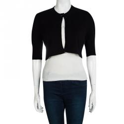 Pre Owned Dolce and Gabbana Black Cashmere Bolero Cardigan M