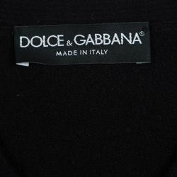 Pre Owned Dolce and Gabbana Black Cashmere Bolero Cardigan M
