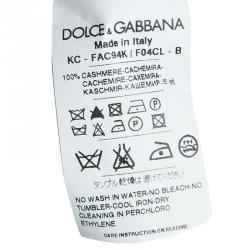 Pre Owned Dolce and Gabbana Black Cashmere Bolero Cardigan M