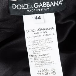 مملوكة مسبقًا فستان دولتشي أند غابانا أسود رقبة حرف V أكمام طويلة M