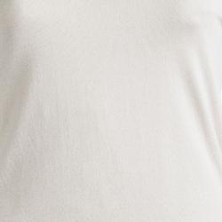 Pre Owned Dolce and Gabbana Beige Ribbed Trim Detail Long Sleeve Sweater M