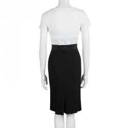 Pre Owned Dolce and Gabbana Black Pencil Skirt S