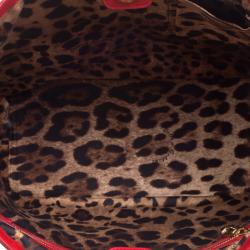 مملوكة مسبقًا حقيبة يد دولتشي أند غابانا ميس اسكيب جلد لامعة حمراء