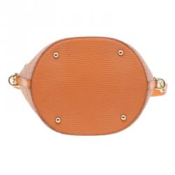 مملوكة مسبقًا Dolce and Gabbana Orange Leather Bast Bucket Bag