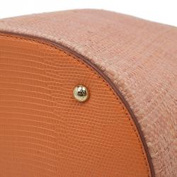 مملوكة مسبقًا Dolce and Gabbana Orange Leather Bast Bucket Bag