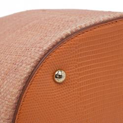 مملوكة مسبقًا Dolce and Gabbana Orange Leather Bast Bucket Bag