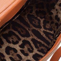 مملوكة مسبقًا Dolce and Gabbana Orange Leather Bast Bucket Bag