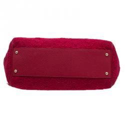 Pre Owned حقيبة دولتشي أند غابانا ميس سيسيلي وردة كروشيه حمراء كبيرة