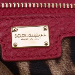 Pre Owned حقيبة دولتشي أند غابانا ميس سيسيلي وردة كروشيه حمراء كبيرة