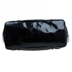 Pre Owned Dolce and Gabbana Black Patent Leather Miss Escape Tote